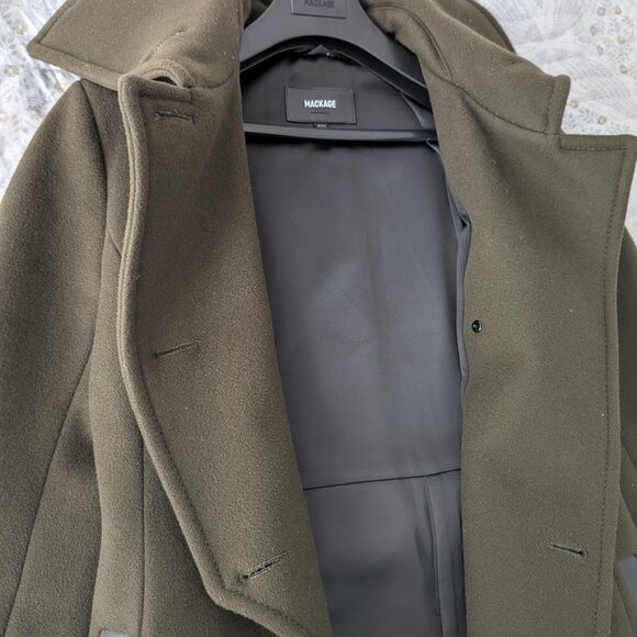 Mackage Elodie wool coat in olive - Picture 5 of 7